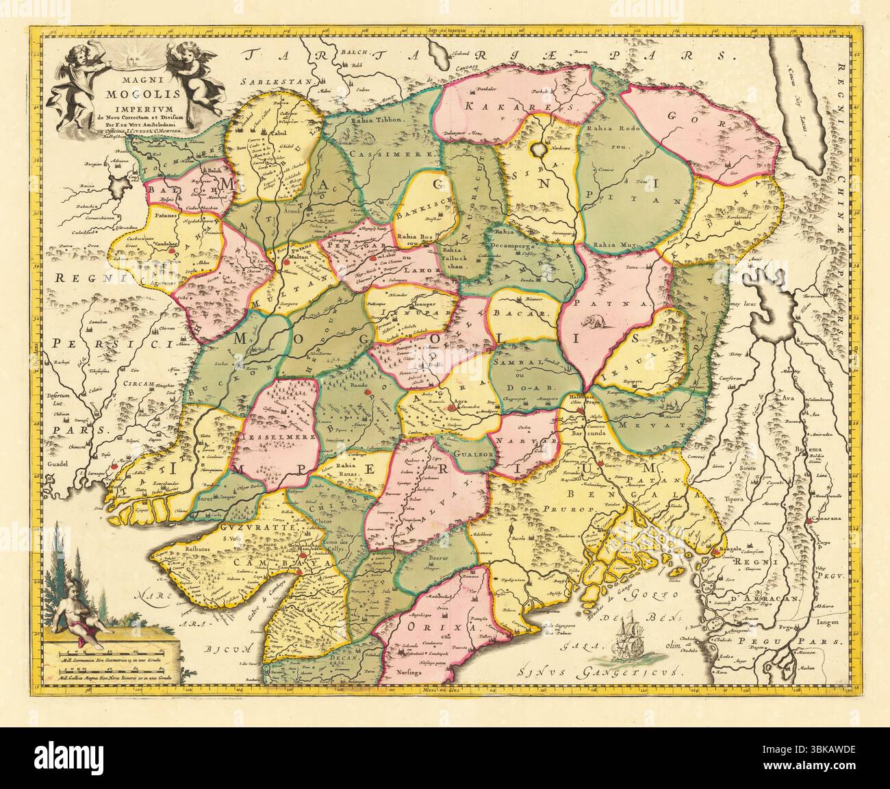India vintage map hi-res stock photography and images - Alamy