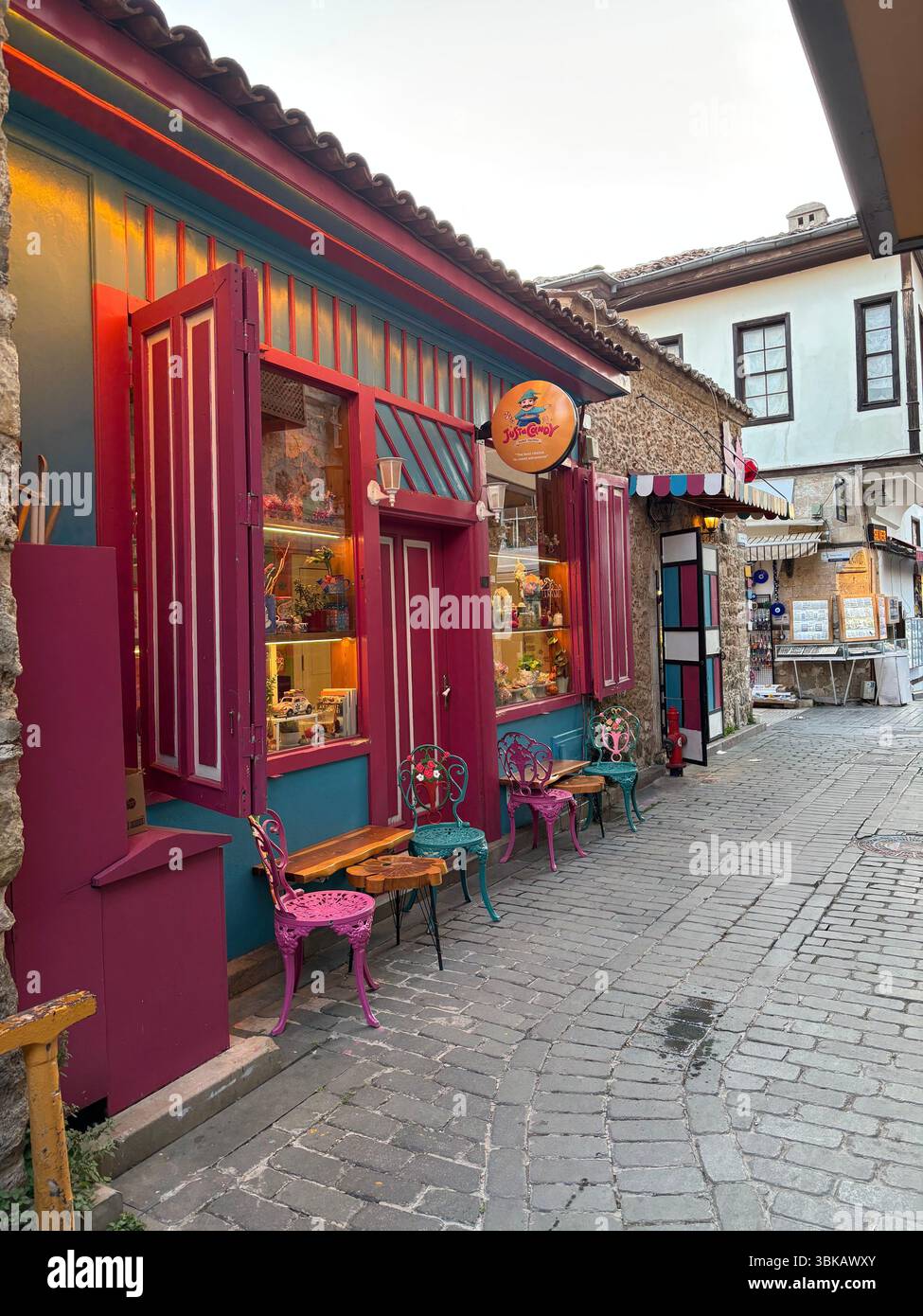 Historic shop in the old town of Antalya, Turkey - Smartphone Captured Stock Image