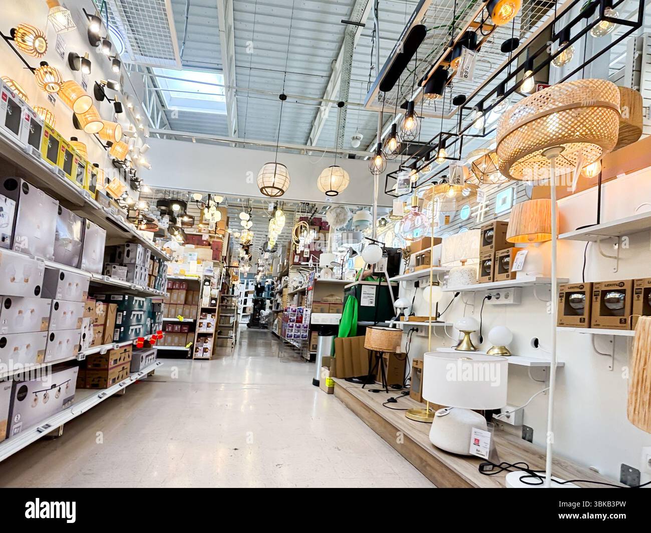 Alicante, Spain - June 18, 2025: Lighting store interior showcasing ...