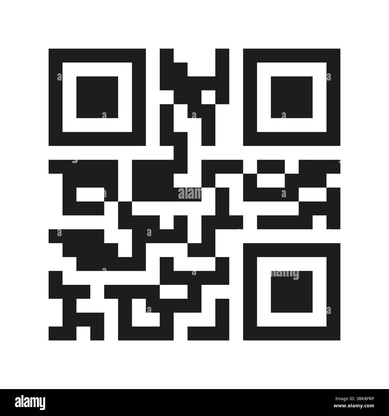 QR code icon. Digital scan symbol. Black square shape. Abstract pixel vector. Stock Vector