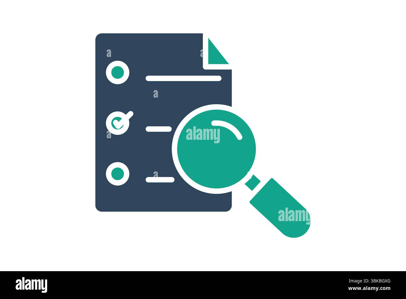 Diagnostic icon. solid icon style. icon related to assessment. business elements vector illustration Stock Vector