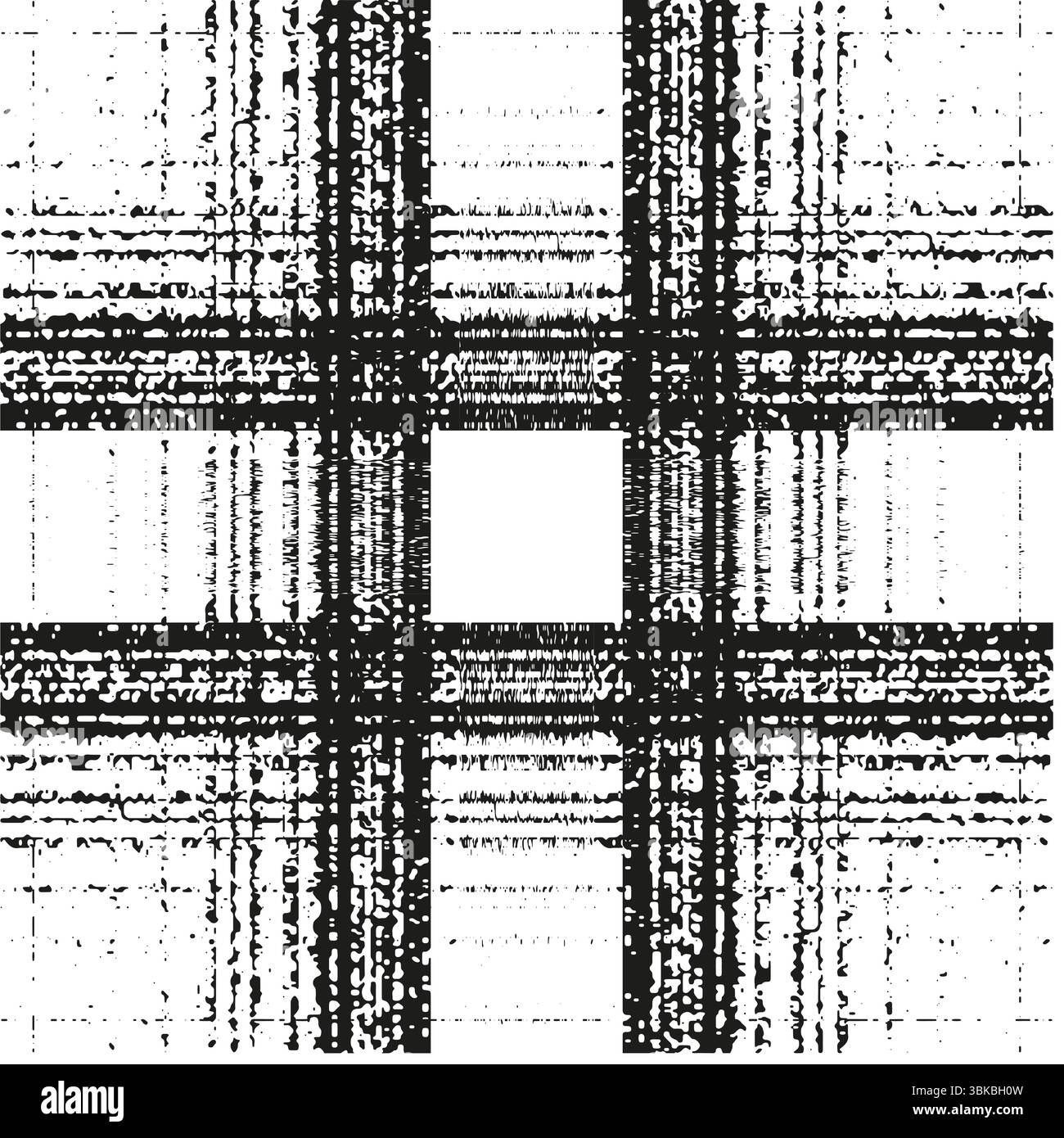 Crossed line pattern. Rough grid structure. Vector abstract shape ...