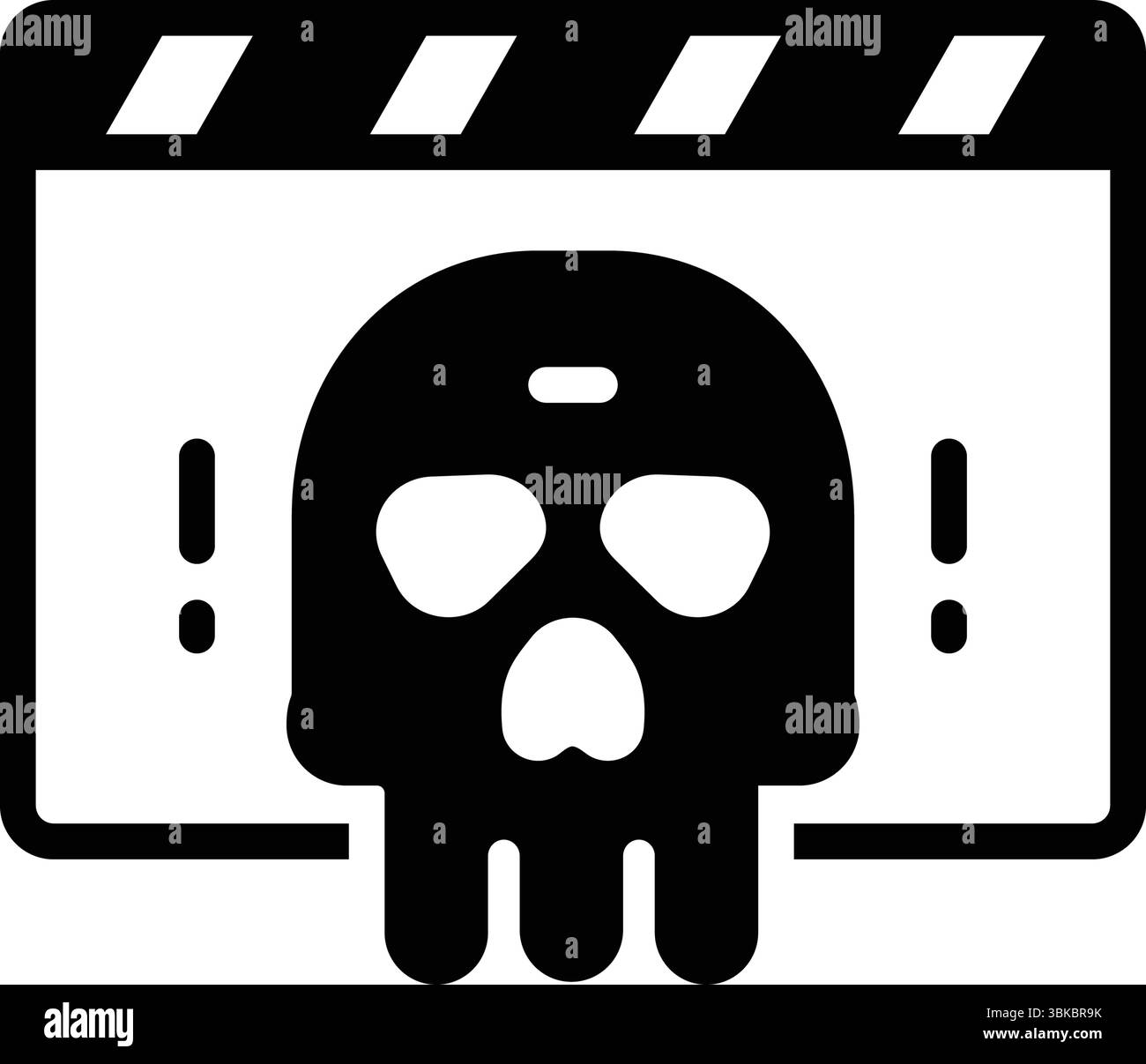 Icon for horror, horror movie Stock Vector