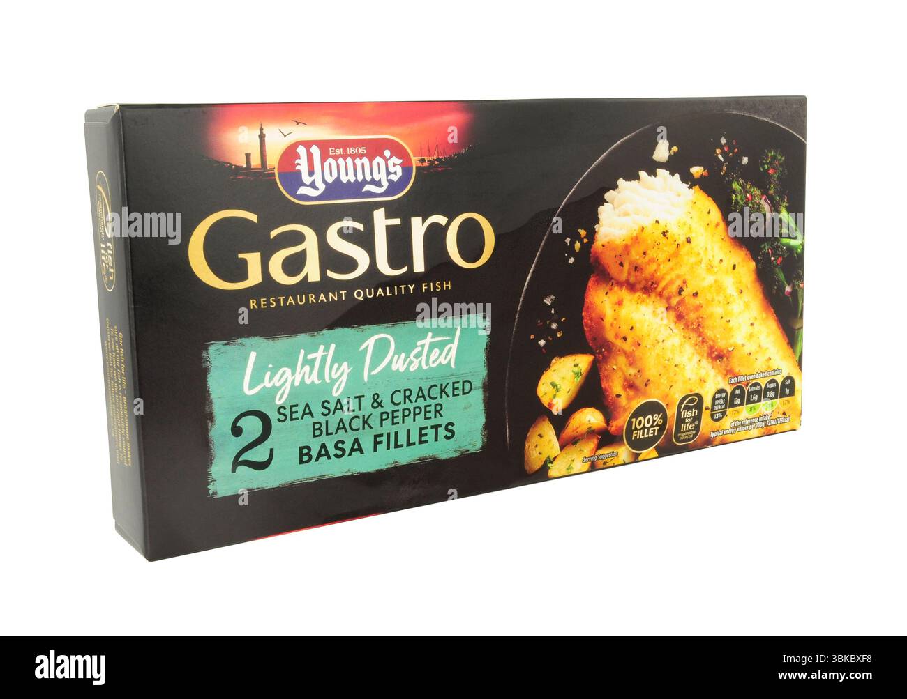 Youngs gastro lightly dusted sea salt and black pepper frozen basa fish ...