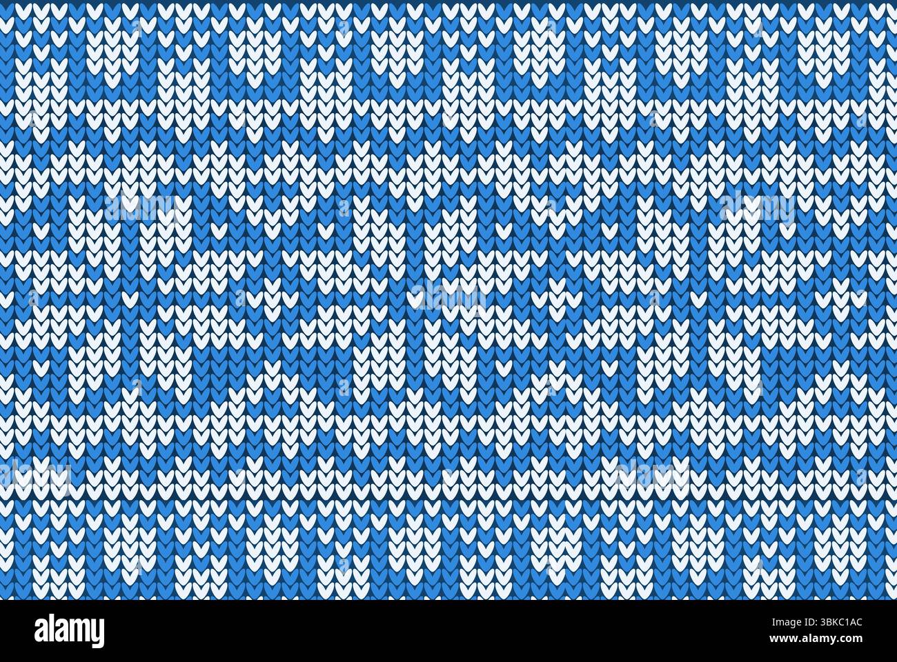 Knitting Christmas vector background snowflakes Stock Photo