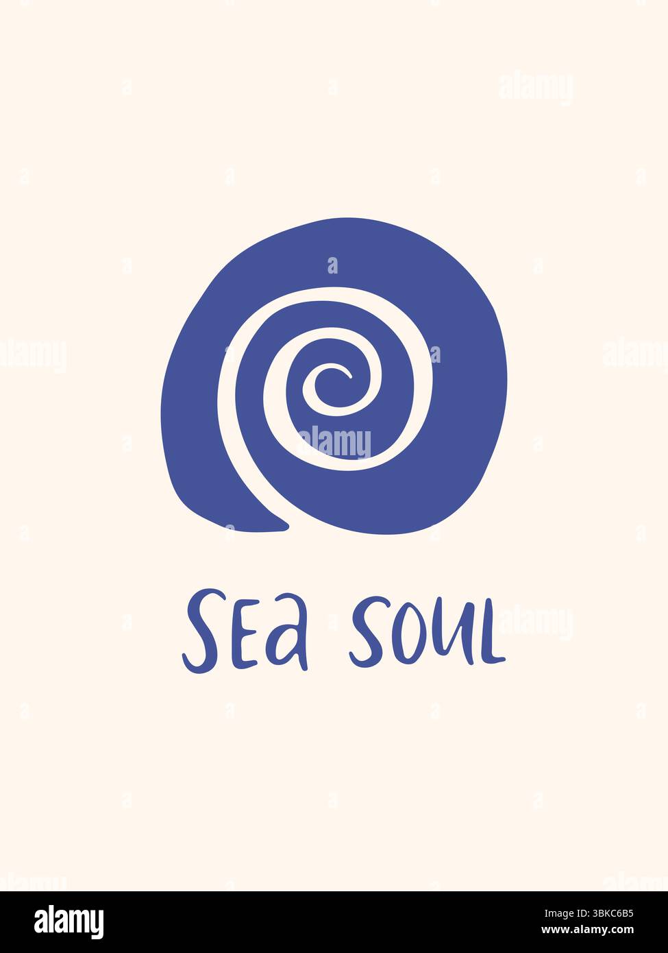 Hand drawn whimsical seashell poster Stock Vector Image & Art - Alamy