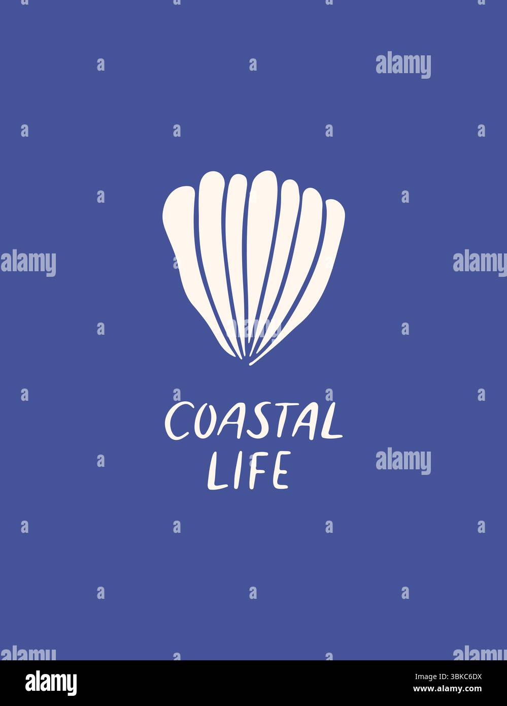 Hand drawn coastal poster Stock Vector Image & Art - Alamy