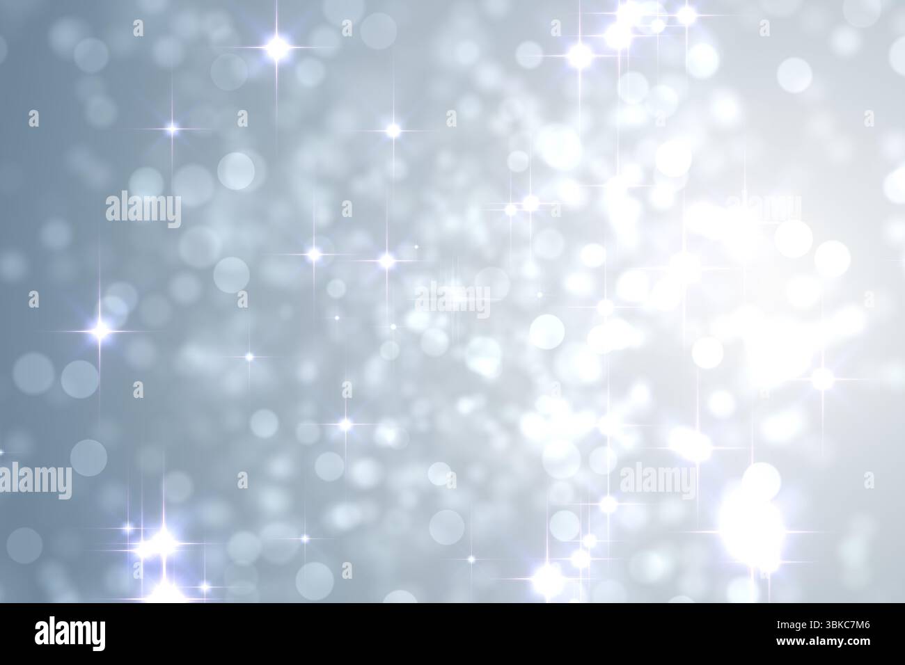 Light design shimmering on silver Stock Photo