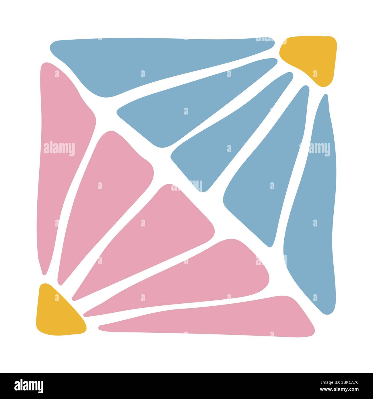 Abstract floral pattern with pink and blue flower  Stock Vector