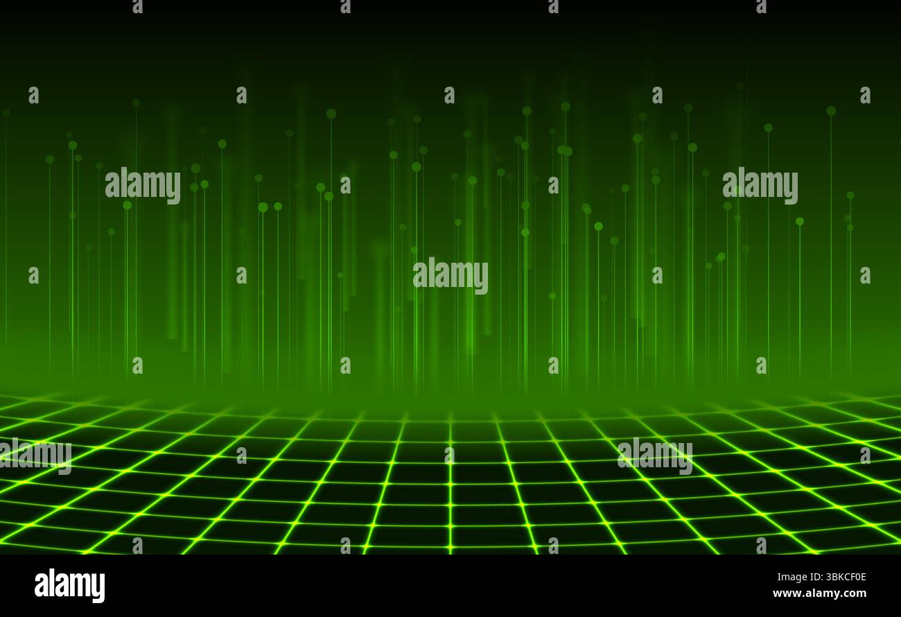 Circuit board green glowing lines hi-res stock photography and images ...