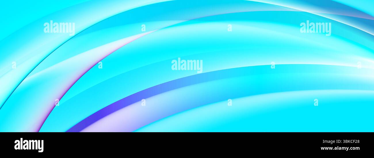 Bright blue and violet glossy waves abstract artistic background. Vector design Stock Vector