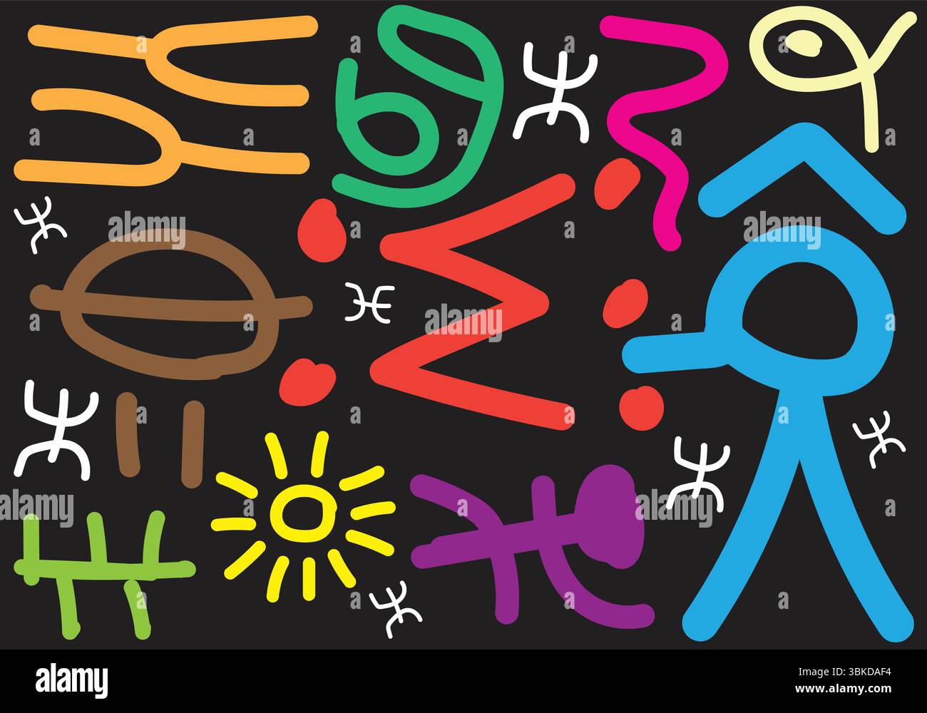 Motifs design Bogolan Stock Vector
