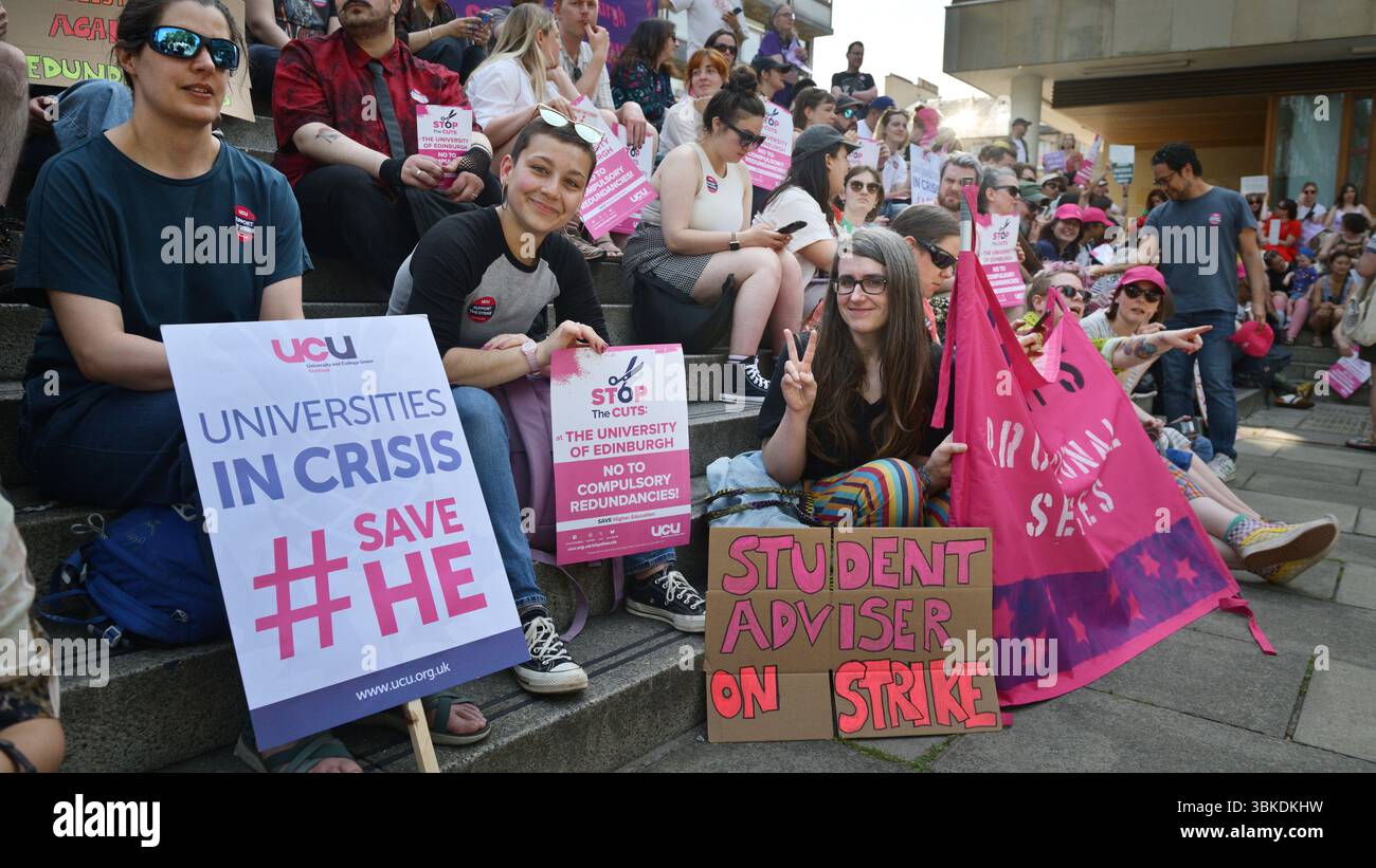 Edinburgh Scotland, UK 20 June 2025. Edinburgh University staff and ...