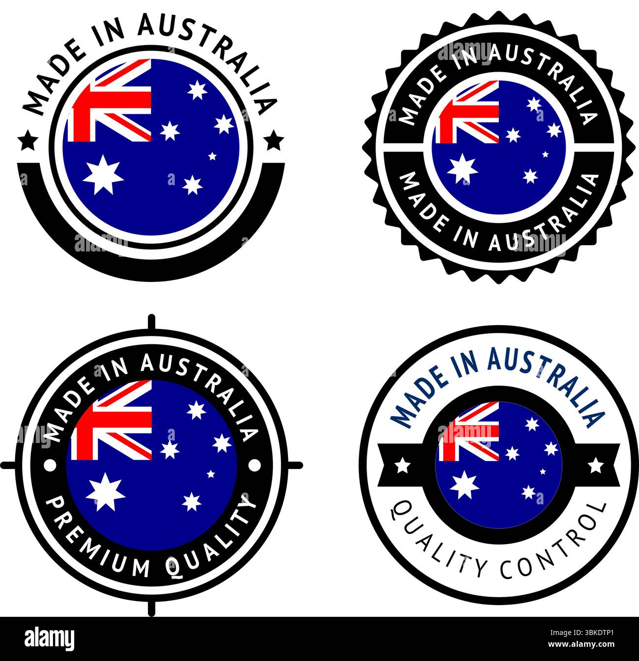 National flag of the Australia, set flat icons Stock Vector Image & Art ...