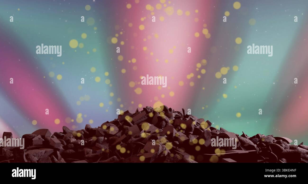 Vibrant cosmic scene sparkling particles hi-res stock photography and ...