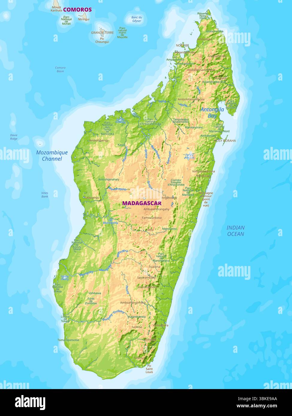 Madagascar Map Simple Border Hi Res Stock Photography And Images Alamy