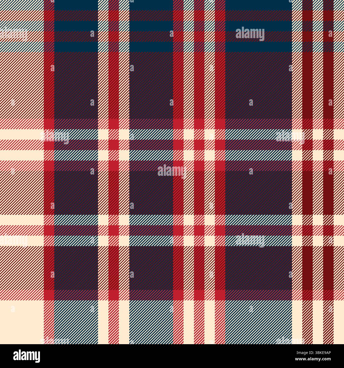 Seamless Tartan pattern with stripes vector illustration. Stock Vector