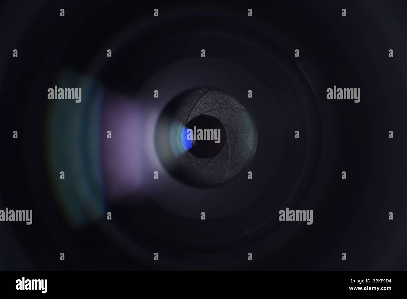 Camera lens in macro, texture apertures, technology themes Stock Photo ...