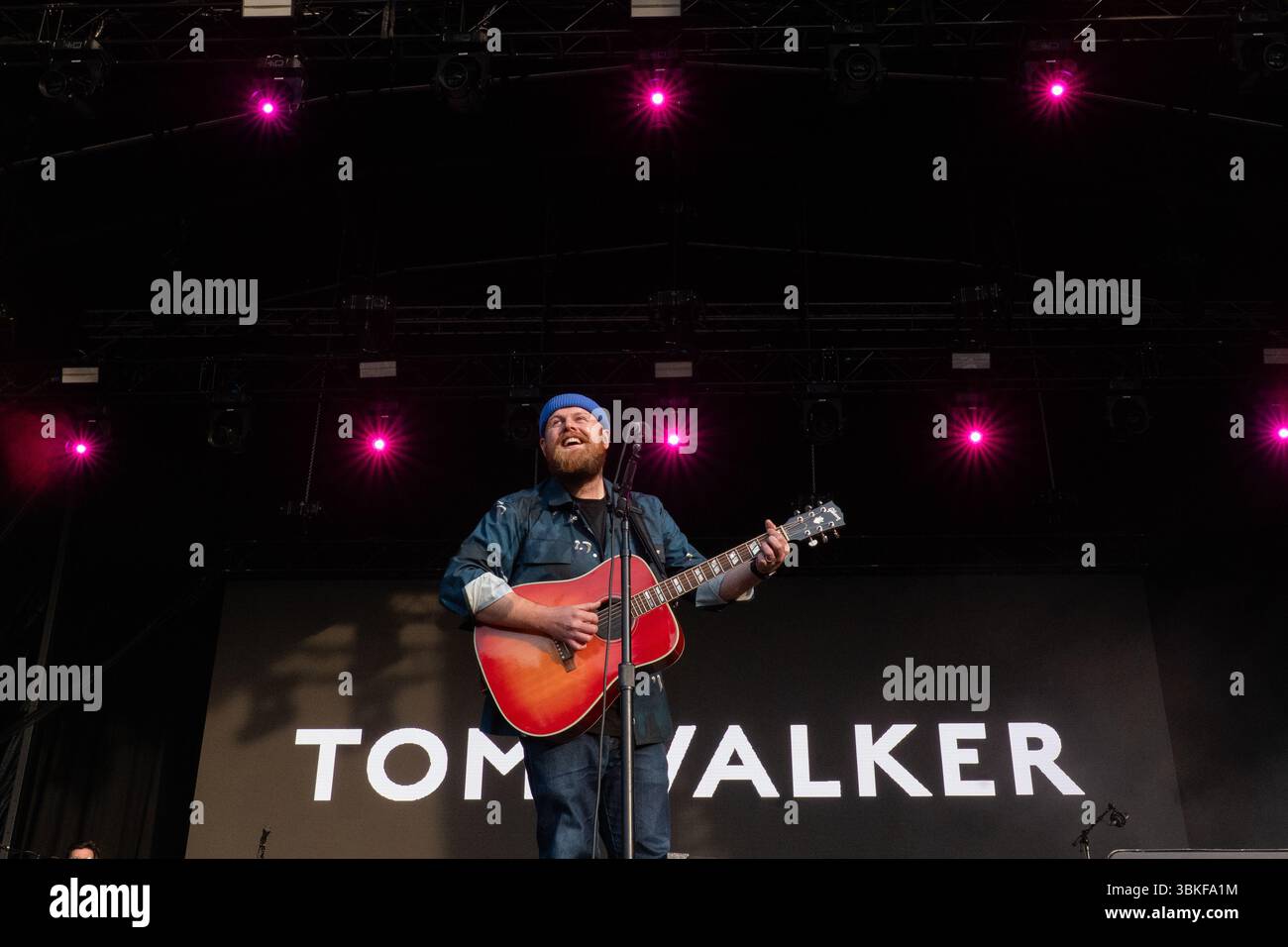 Thetford, UK, 20 June, 2025. Tom Walker supporting The Script in ...