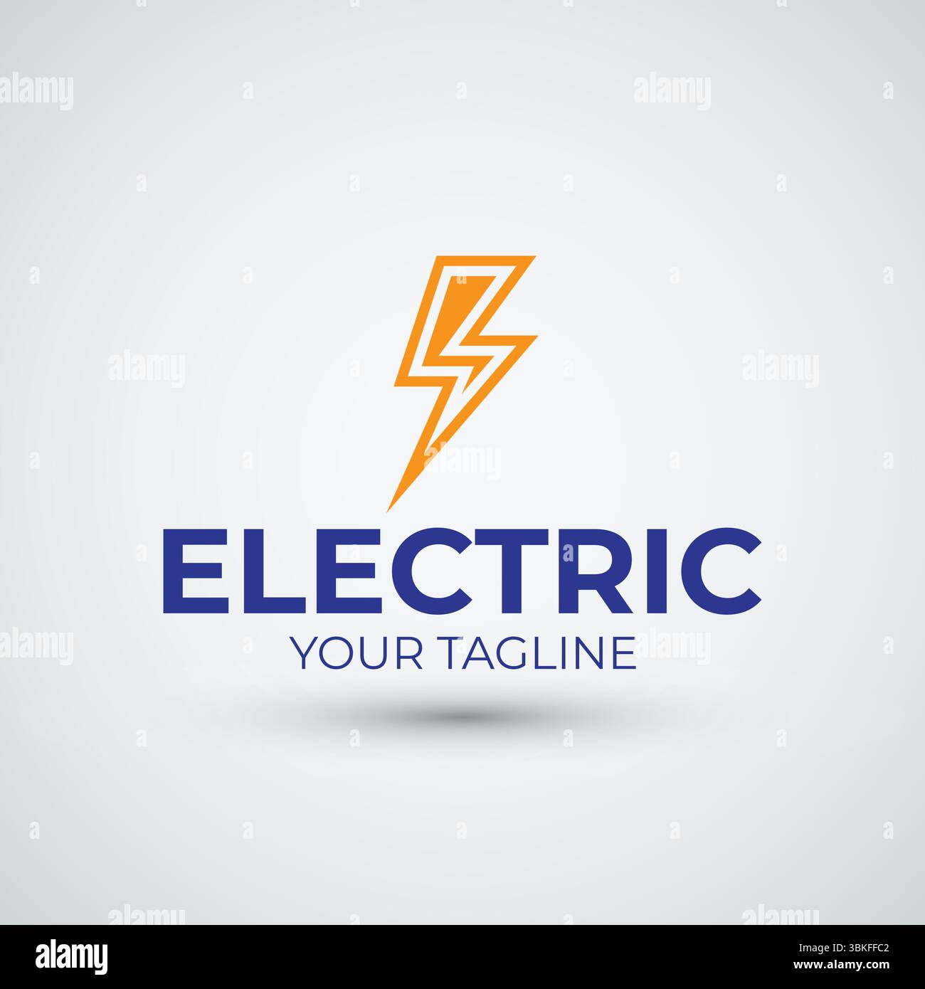Abstract Electric Logo Design Template Stock Vector