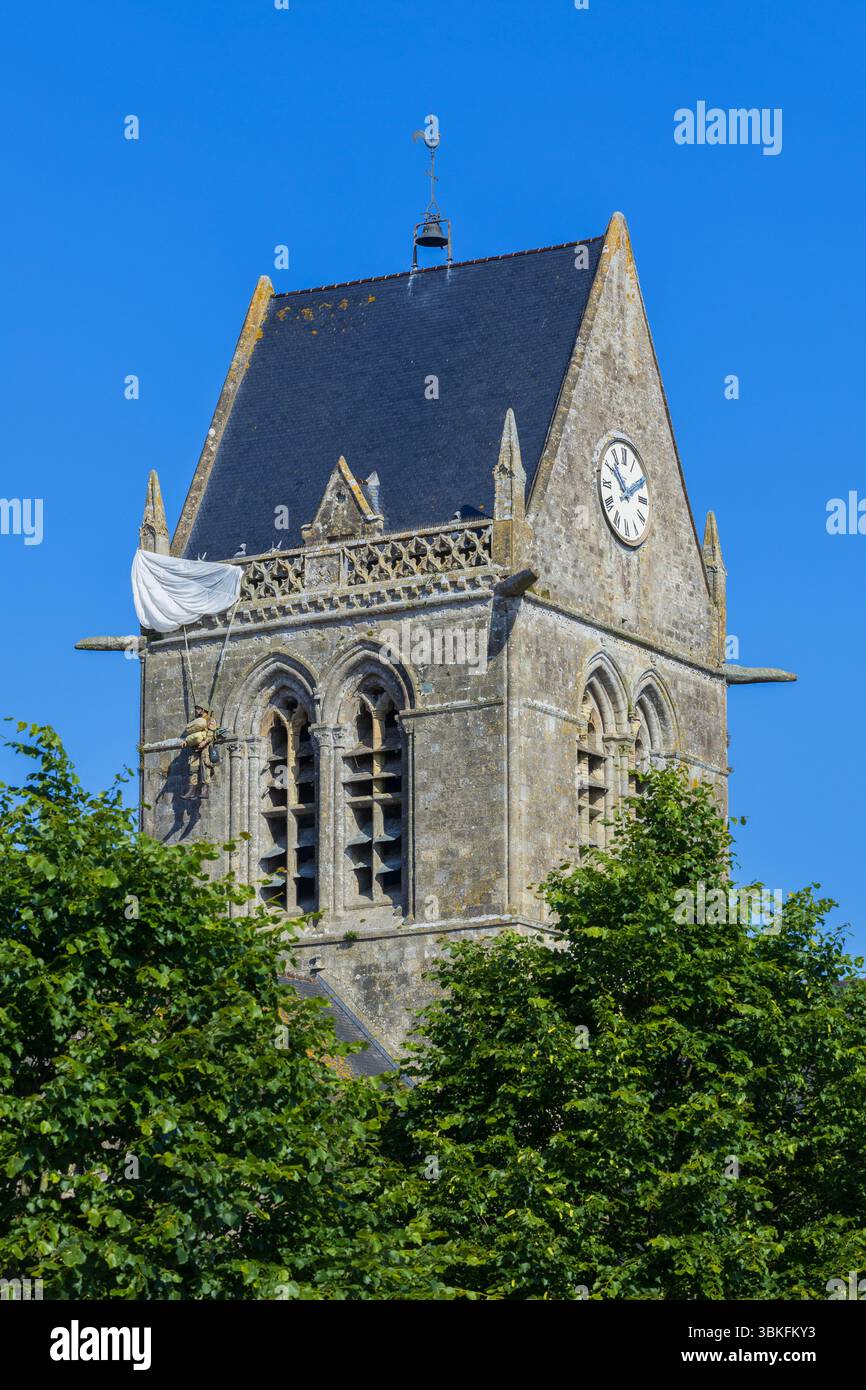 The Second World War D-Day Parachute Memorial in Sainte-Mere-Eglise ...