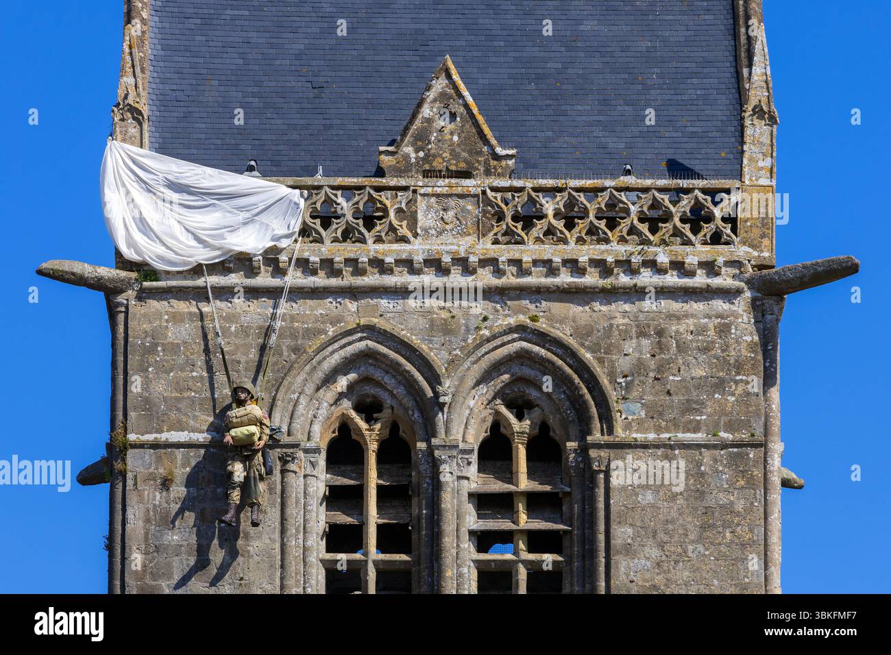 The Second World War D-Day Parachute Memorial in Sainte-Mere-Eglise ...