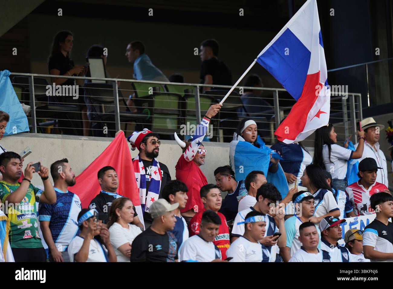 Fans cheer before a CONCACAF Gold Cup soccer match between Guatemala ...