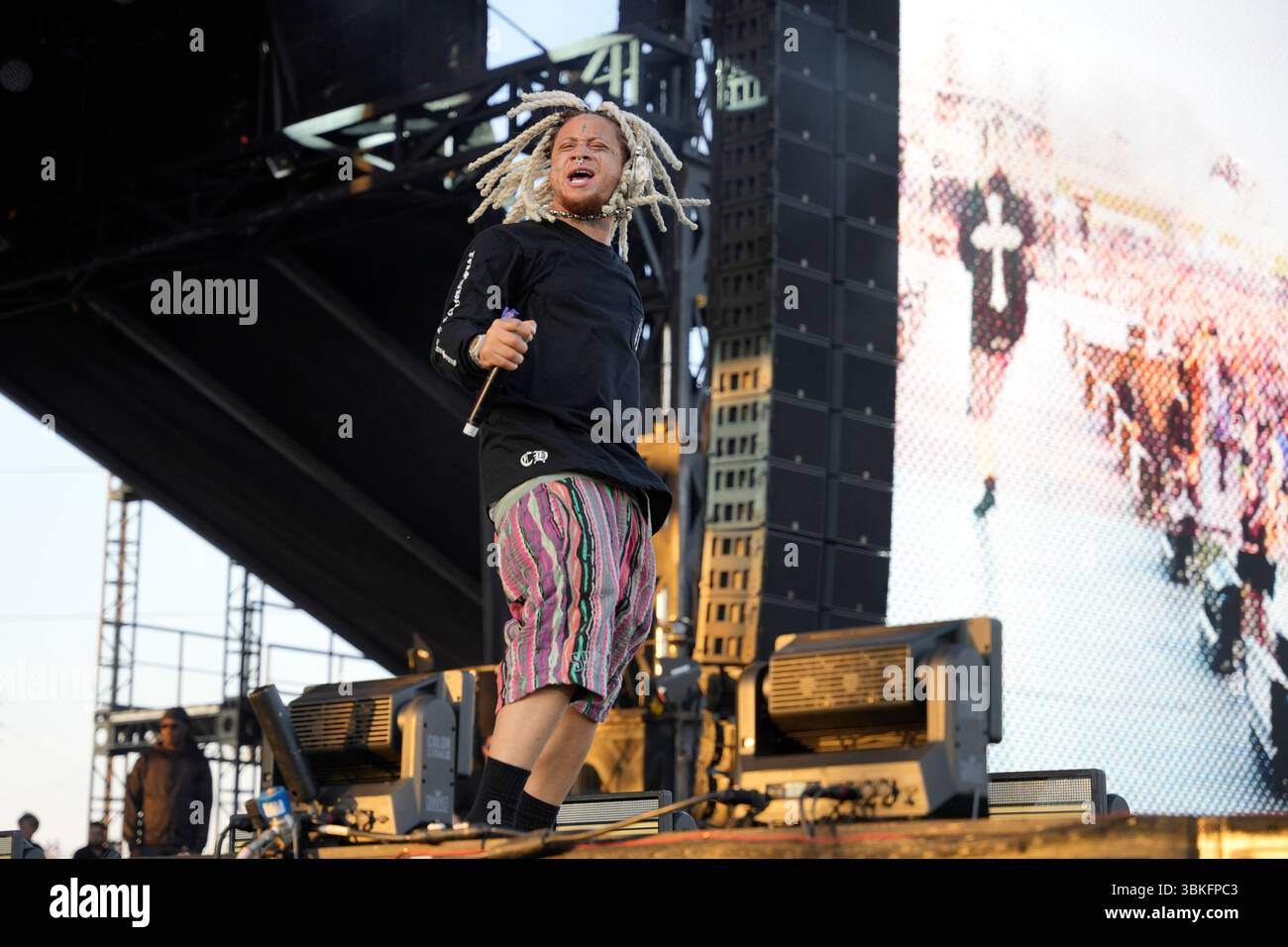 Trippie Redd performs during the Summer Smash Music Festival on Friday