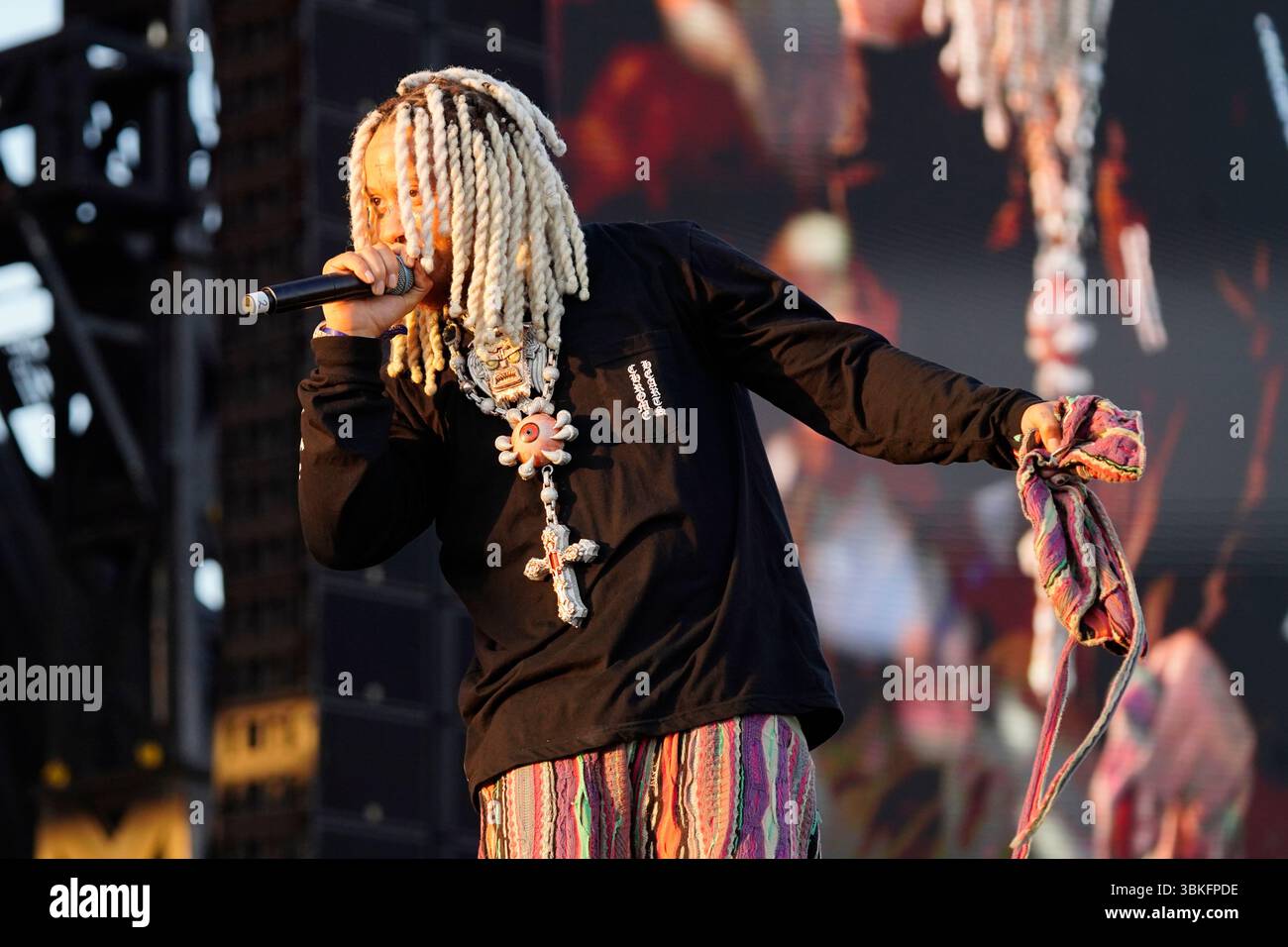 Trippie Redd performs during the Summer Smash Music Festival on Friday