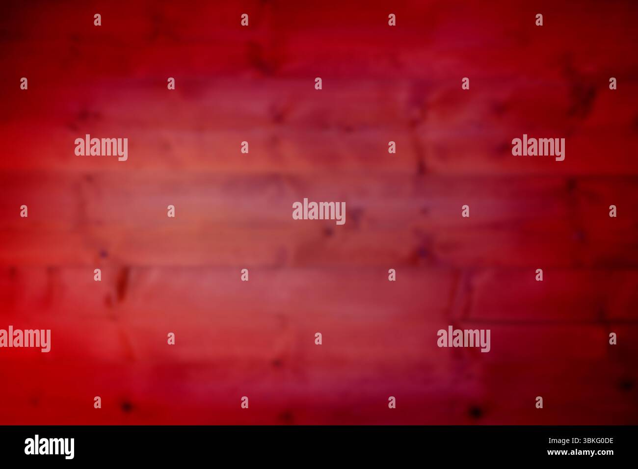 Gradient brick wall is glowing with warm red to orange hues, visible mortar in flat design Stock Photo