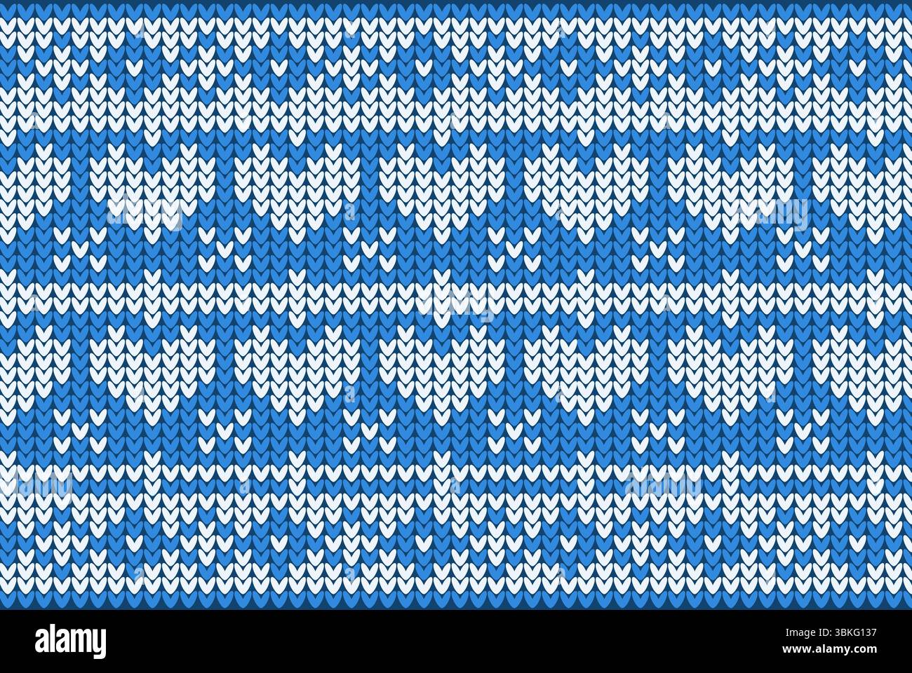 Knitting Christmas vector background snowflakes Stock Photo