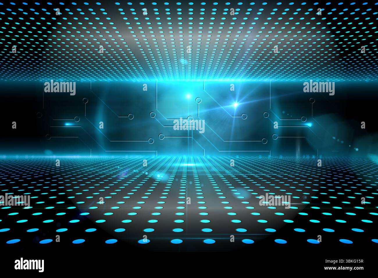 Technological glowing background Stock Photo