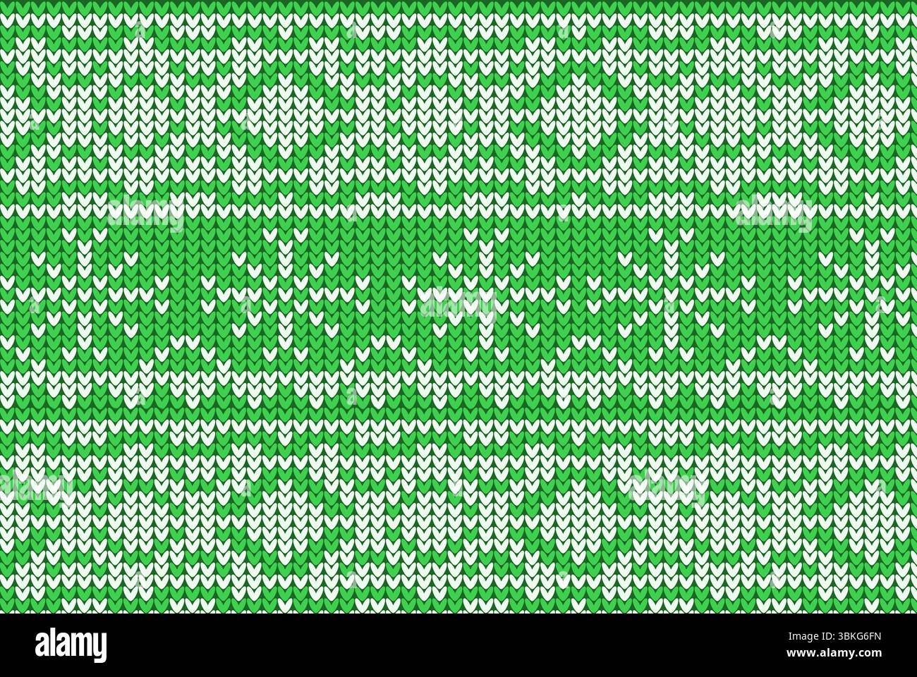 Knitting Christmas vector background snowflakes Stock Photo