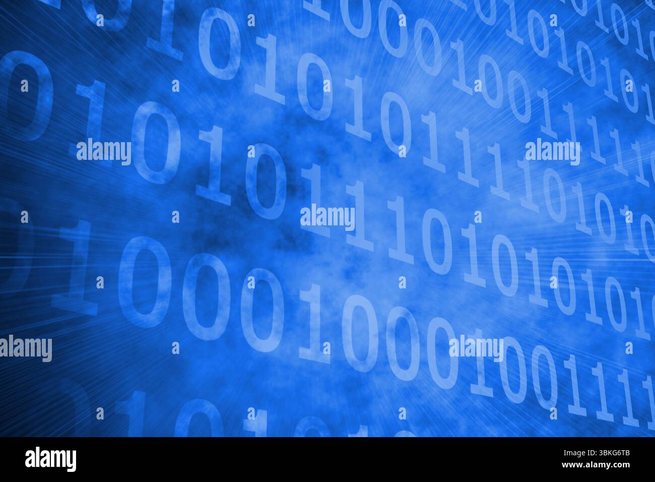 Shiny futuristic binary code Stock Photo