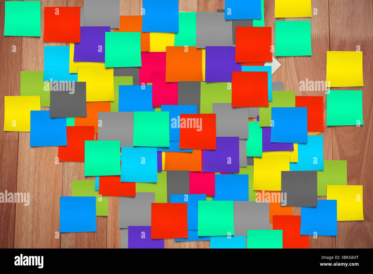 Different color sticky notes Stock Photo