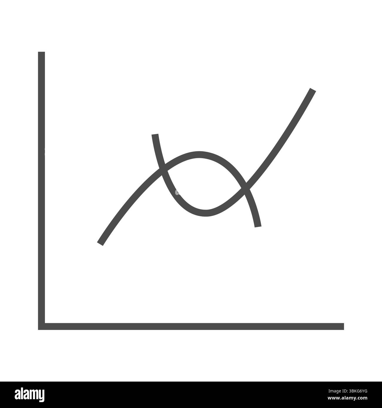 Line graph on white background Stock Photo - Alamy