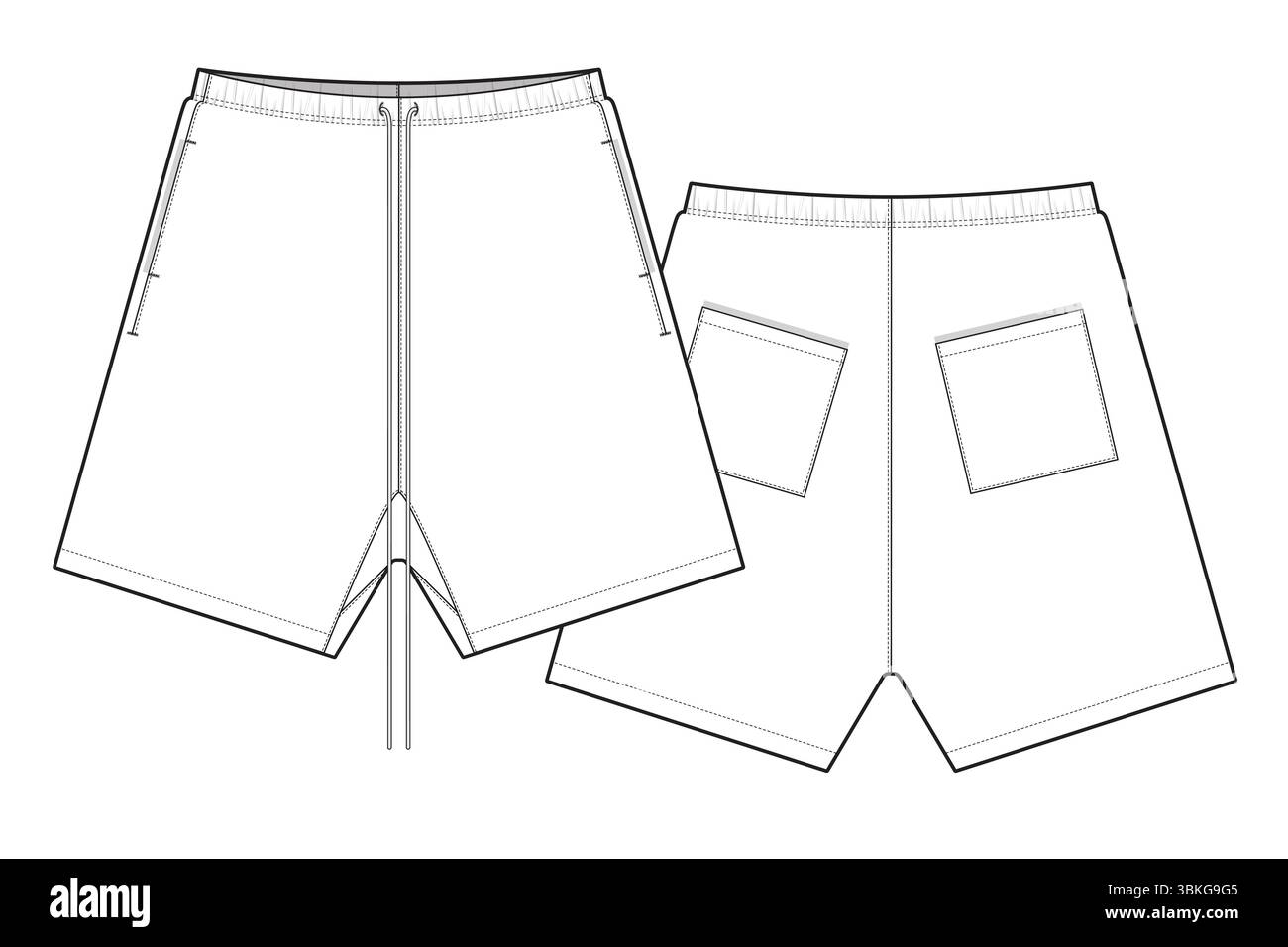 Shorts template Black and White Stock Photos & Images - Alamy