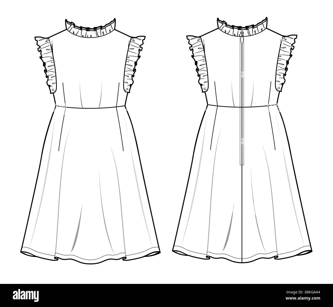 Skater dress vector hires stock photography and images Alamy