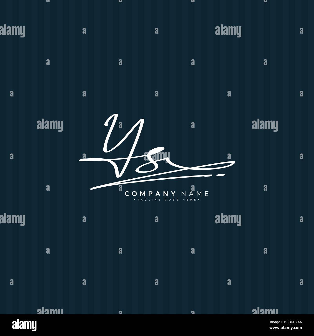 YS Initial Letter Signature Logo Template - Handwritten Vector Logo Template Stock Vector