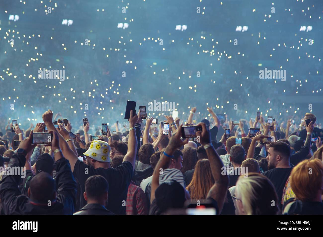 The crowd at AEW All:In at Wembley Stadium, London Stock Photo