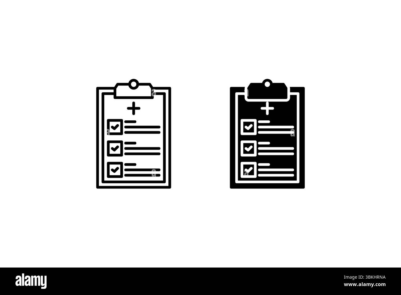 Medical Checkup Icon Set. A black icon of a medical checkup ...