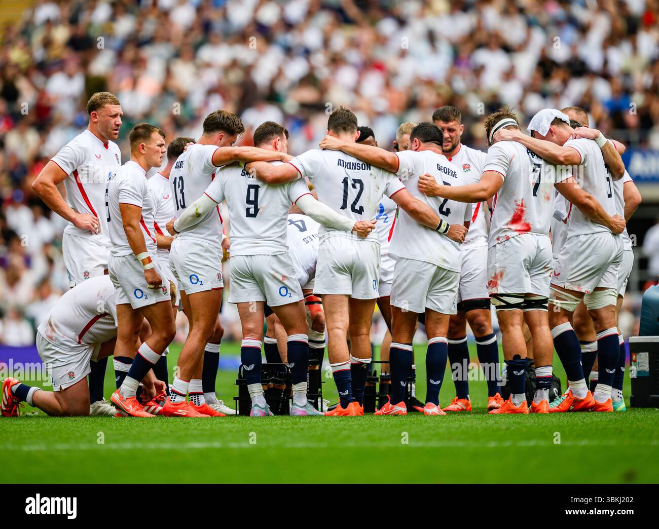 LONDON, UNITED KINGDOM. June 21: Team England all cuddled together ...