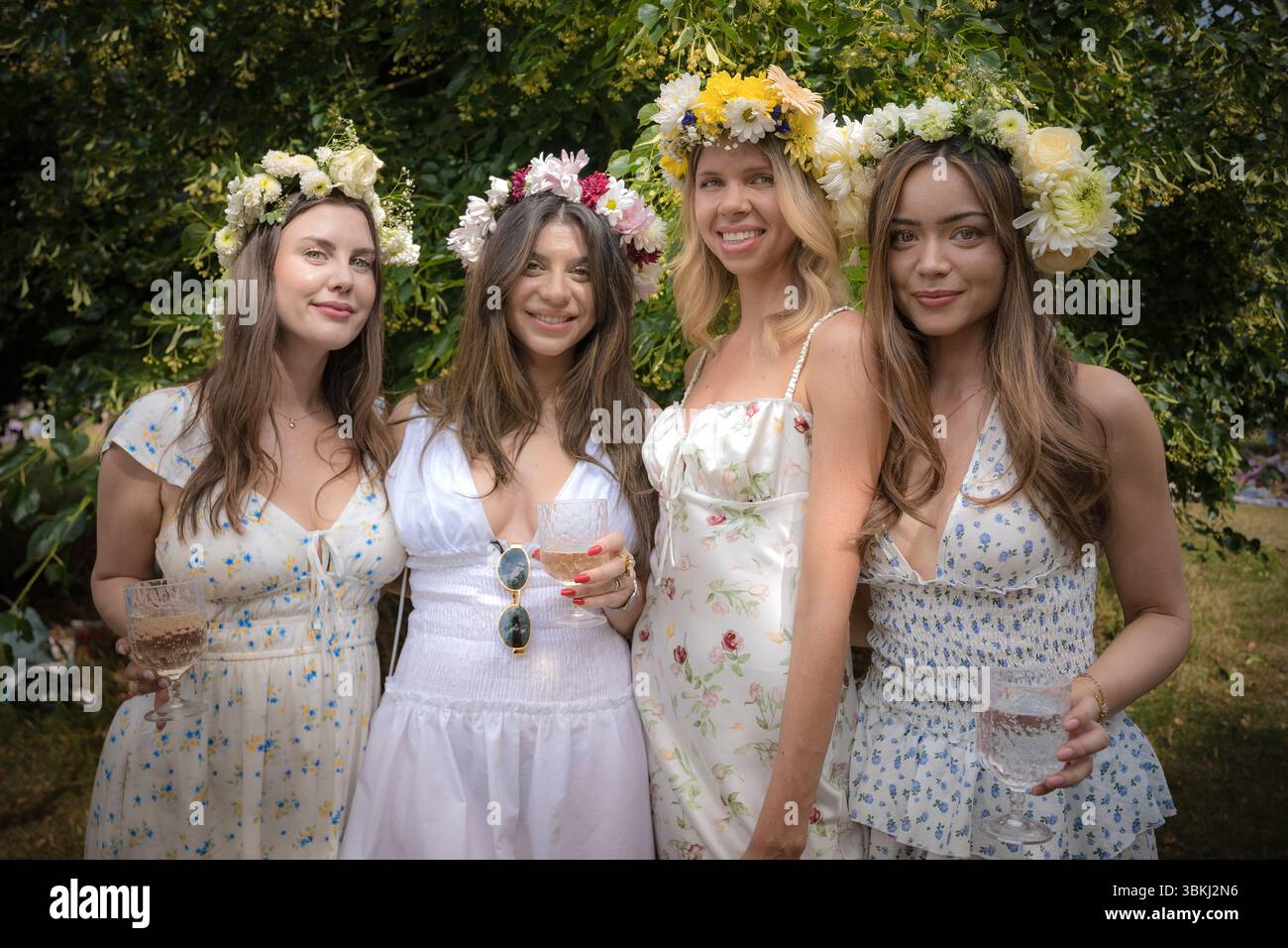 London, UK. 21st June, 2025. Swedish Midsummer is celebrated in Hyde ...