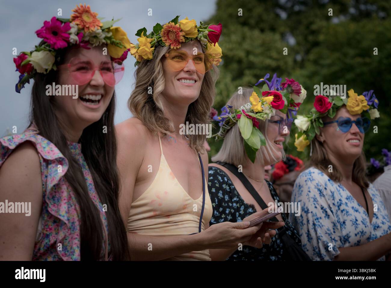London, UK. 21st June, 2025. Swedish Midsummer is celebrated in Hyde ...