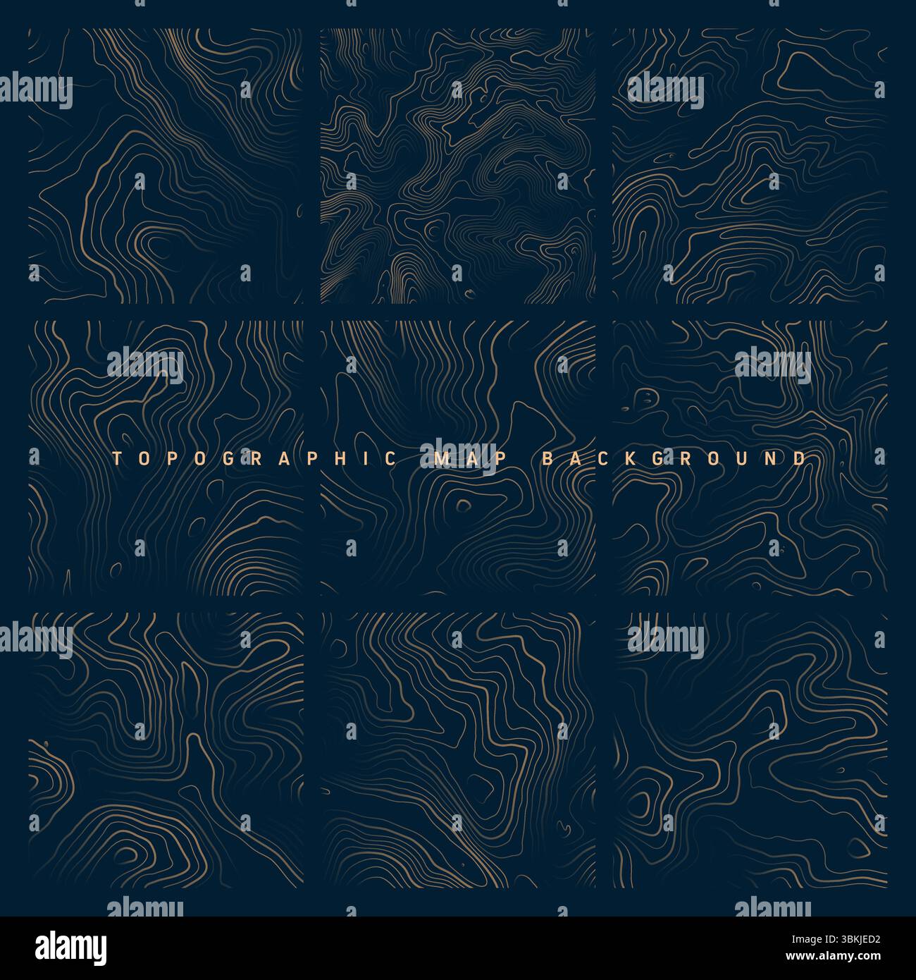 Colorful topographic maps with contour lines. Geographic terrain grid ...