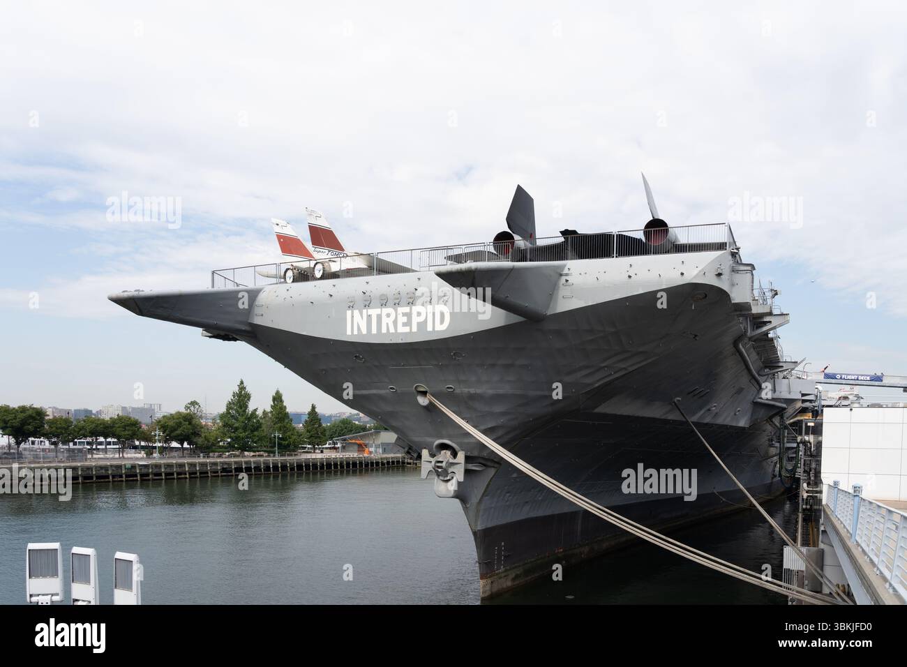 The Intrepid ship in Intrepid Sea, Air and Space Museum in New York ...