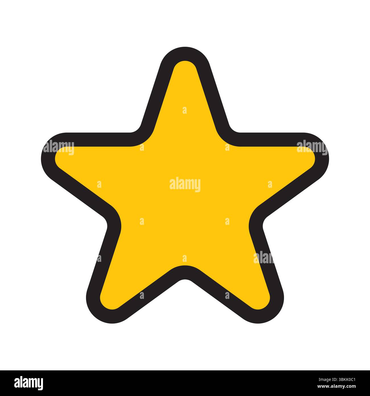 yellow cartoon star icon symbol vector flat Stock Vector