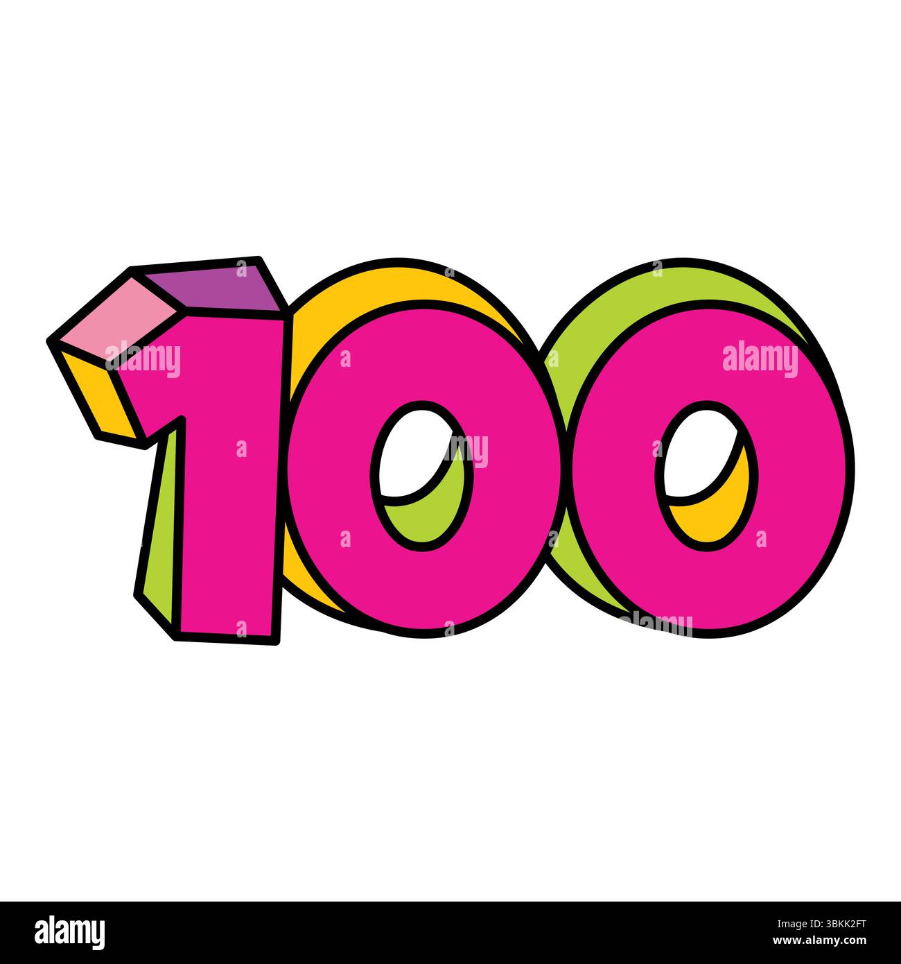 number 100 or one hundred logo design vector illustration Stock Vector