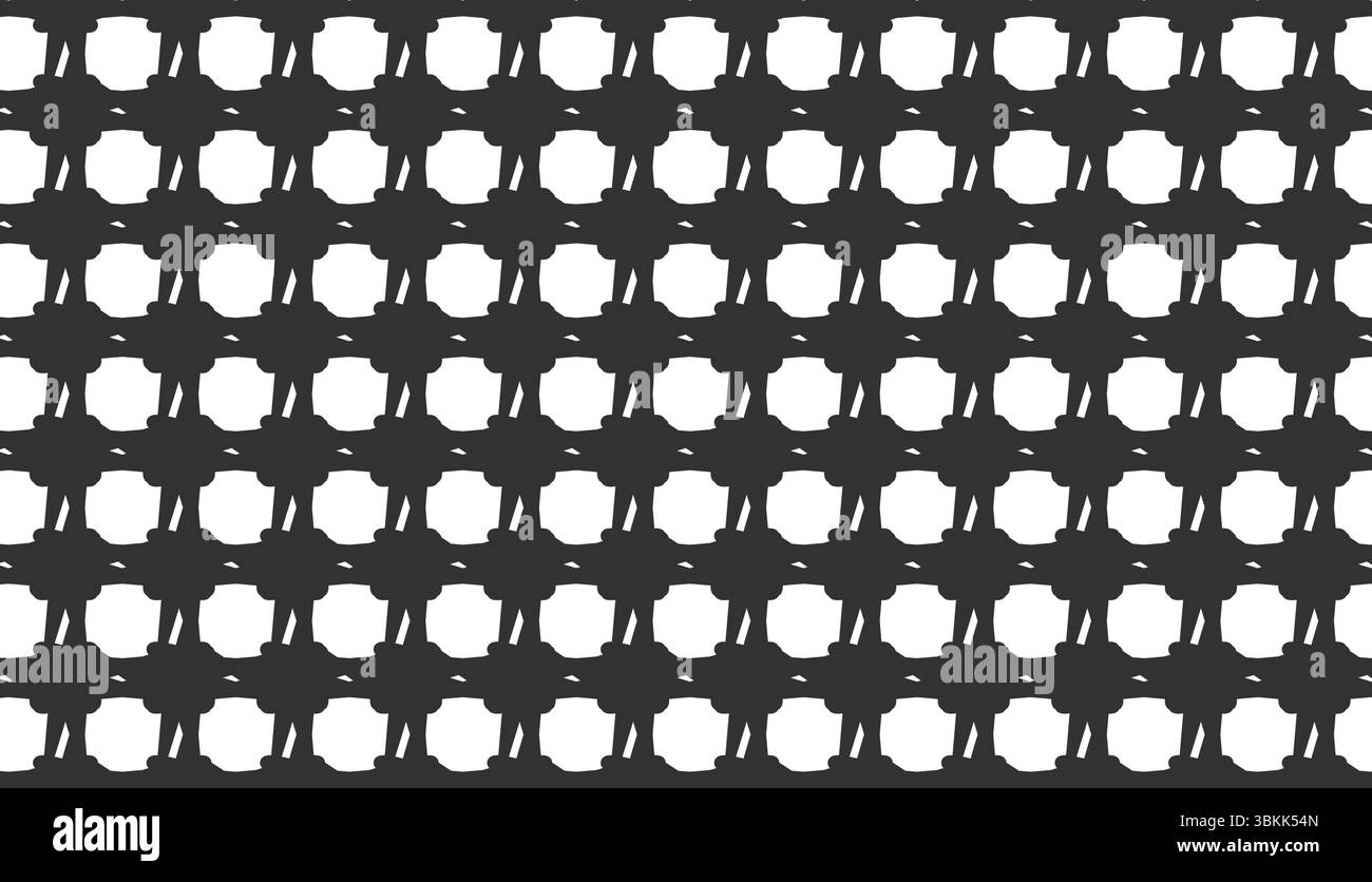 abstract seamless pattern background vector stylish geometric pattern black and white color Stock Vector