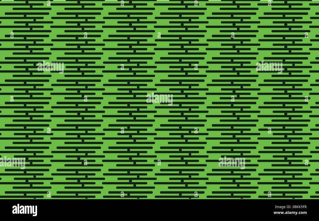 Green Striped Lines Vector Seamless Background for Technology Inspired Digital Surface Prints Stock Vector